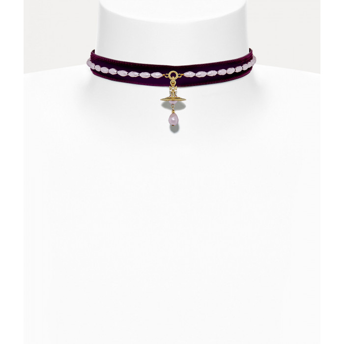 Vivienne Westwood Aleksa Choker (Red Wine)