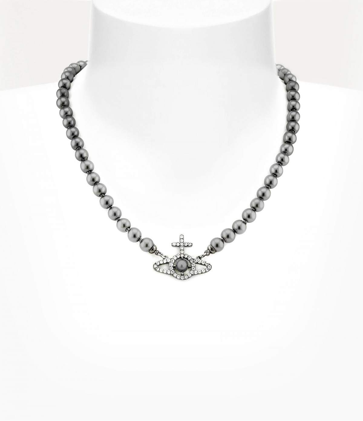 Колье Vivienne Westwood Olimpia Pearl choker (Dark Grey)